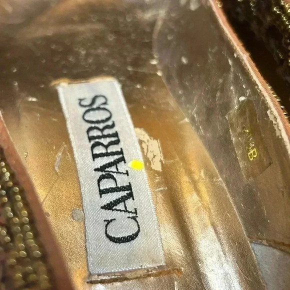 VINTAGE** Caparros  Tan / Brown Sequin - Picture 6 of 11